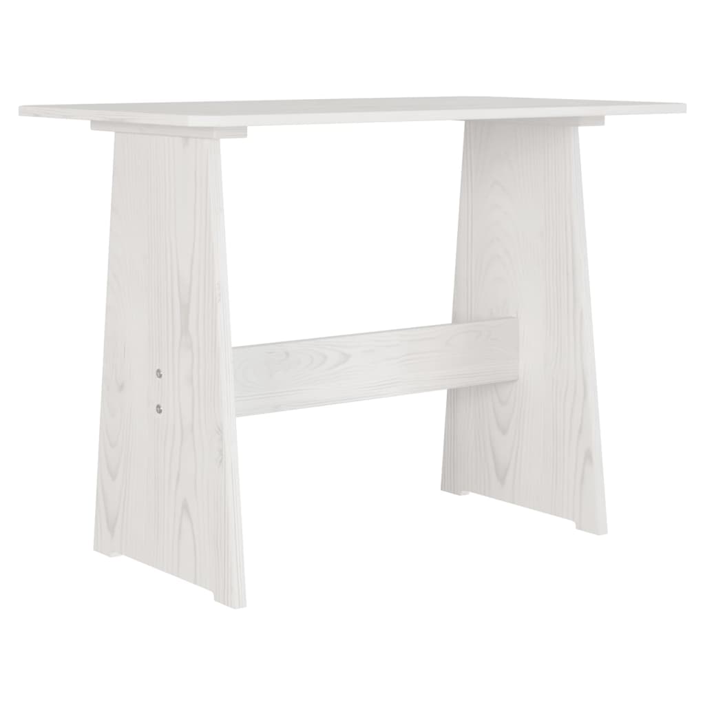 Set da Pranzo 3 pz REINE Bianco in Legno Massello di Pino