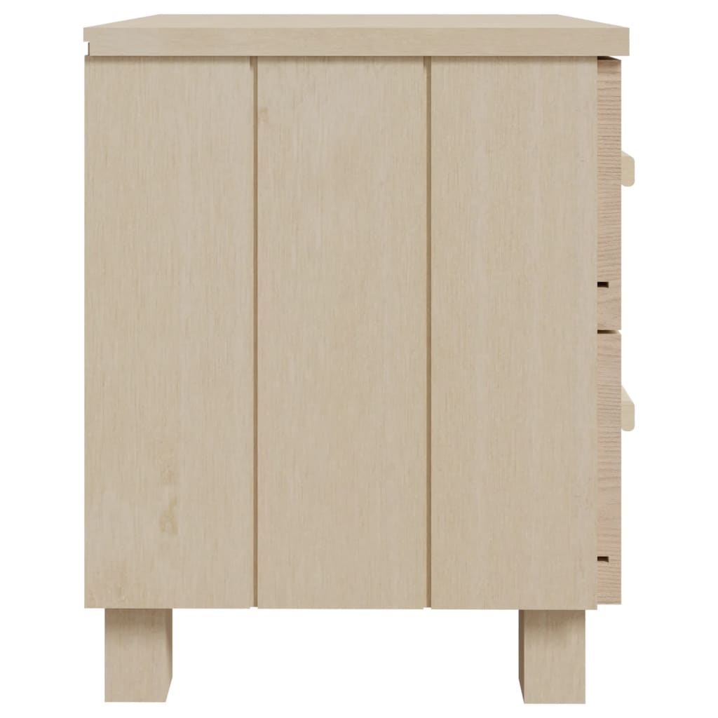 Comodini HAMAR 2 pz Miele 40x35x44,5 cm Legno Massello di Pino - homemem39