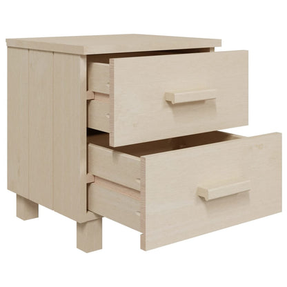 Comodini HAMAR 2 pz Miele 40x35x44,5 cm Legno Massello di Pino - homemem39