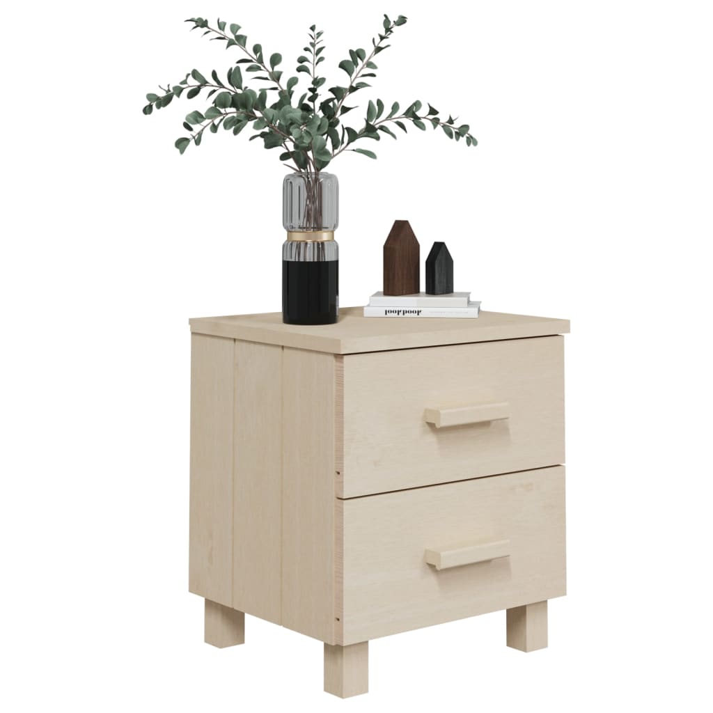 Comodini HAMAR 2 pz Miele 40x35x44,5 cm Legno Massello di Pino - homemem39