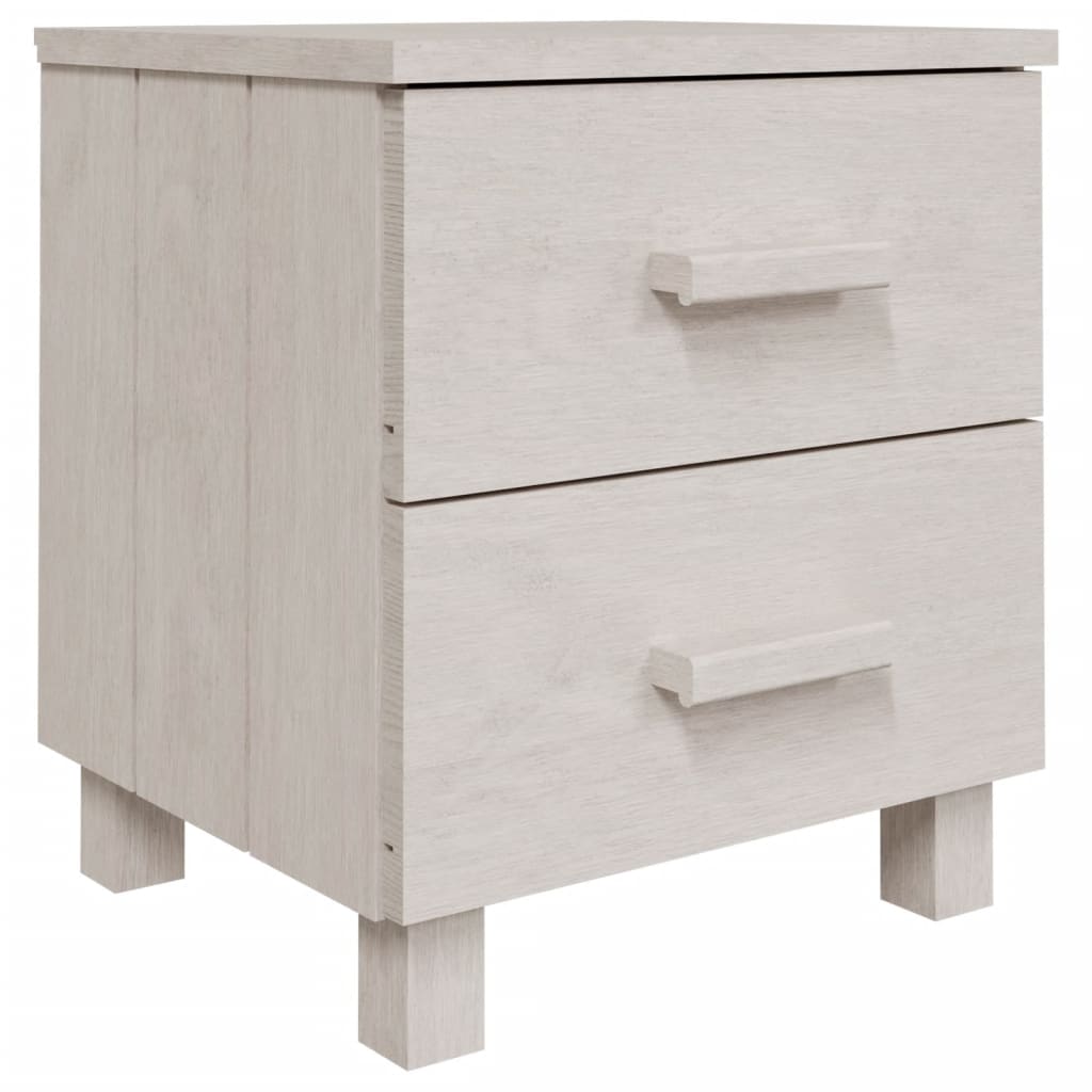 Comodini HAMAR 2 pz Bianchi 40x35x44,5 cm in Legno di Pino - homemem39