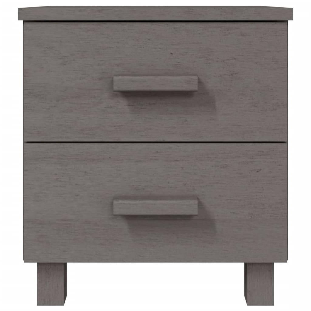 Comodini HAMAR 2 pz Grigio Chiaro 40x35x44,5 cm Legno di Pino - homemem39