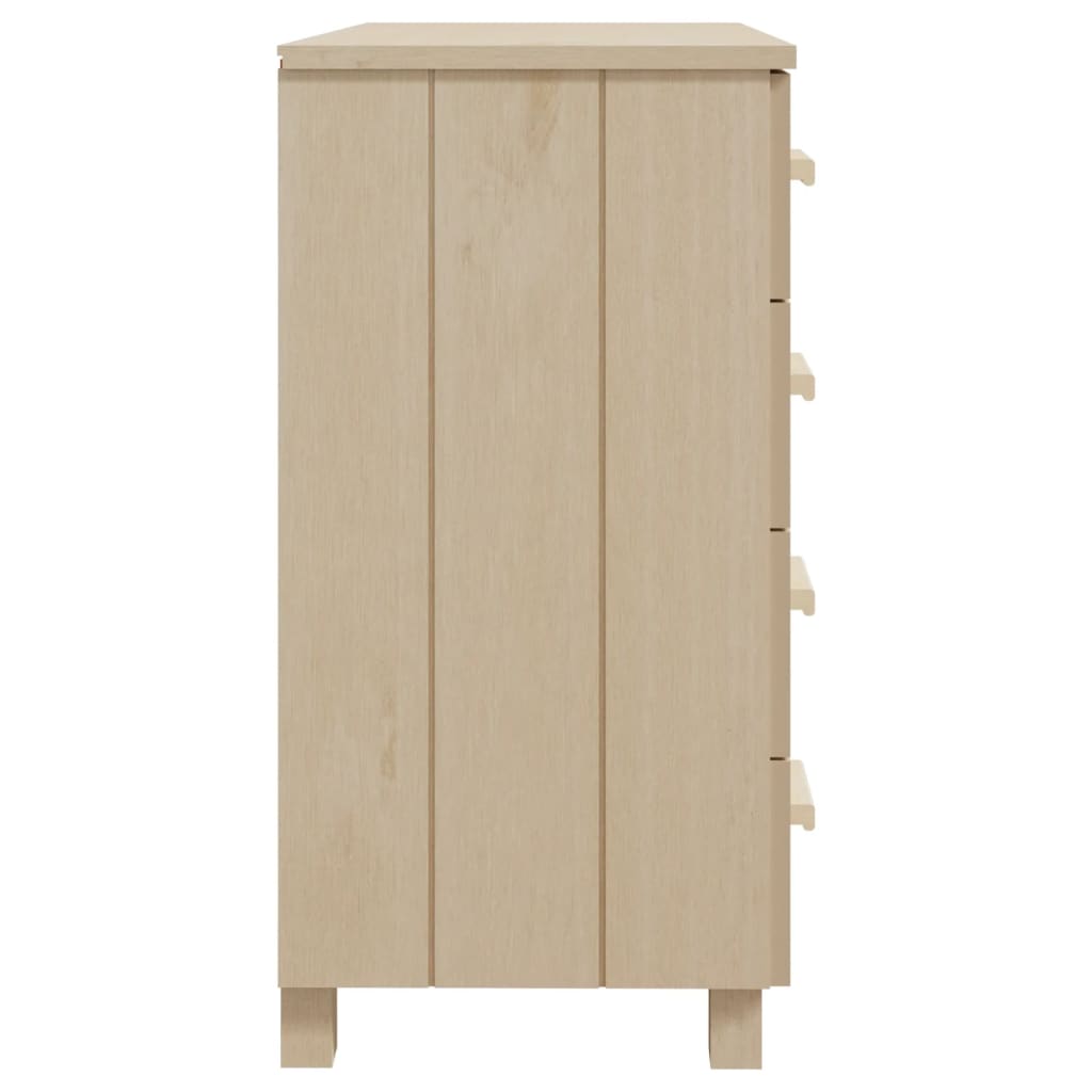 Credenza HAMAR Miele 79x40x80 cm in Legno Massello di Pino - homemem39