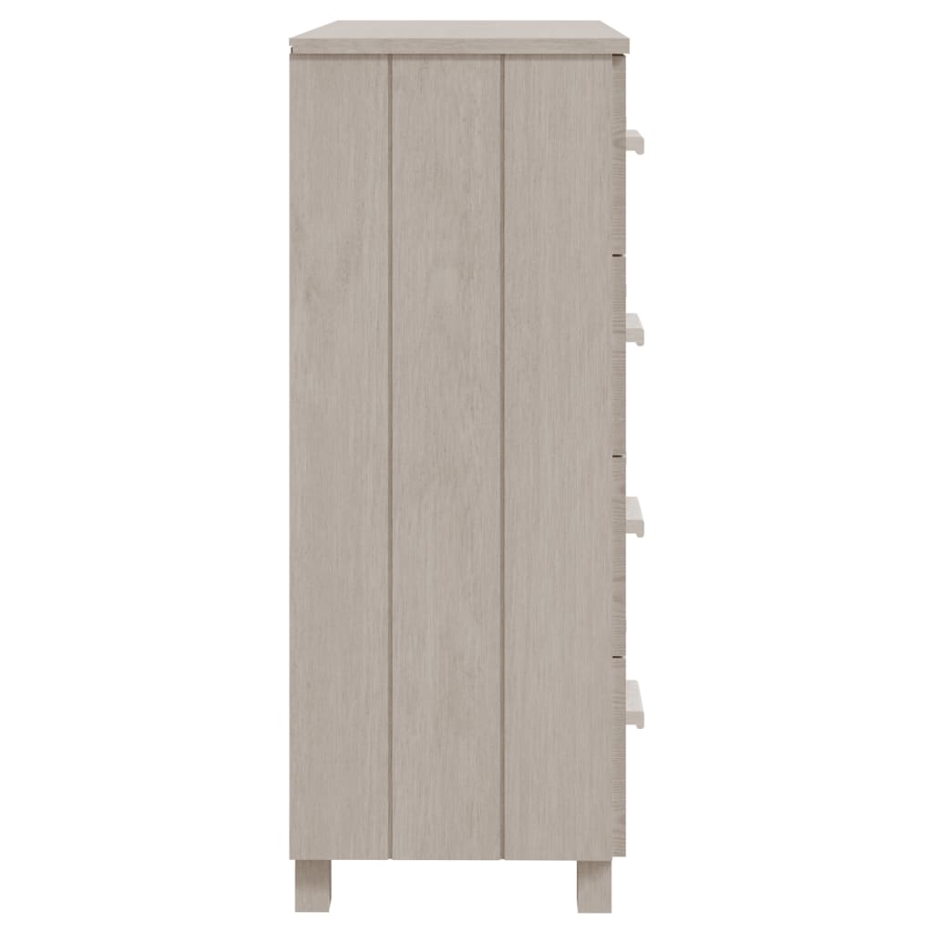 Credenza HAMAR Bianca 79x40x103,5 cm in Legno Massello di Pino - homemem39