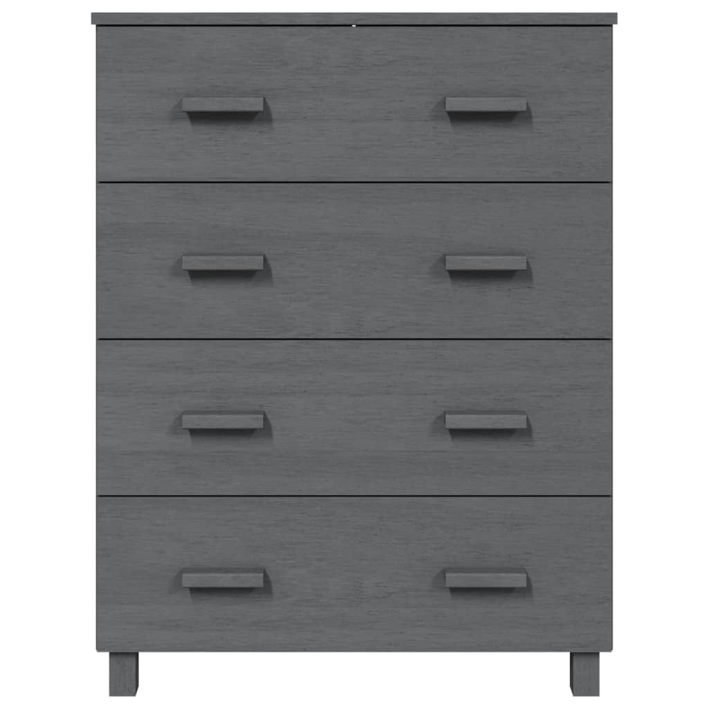 Credenza HAMAR Grigio Scuro 79x40x103,5 cm Legno Massello Pino - homemem39