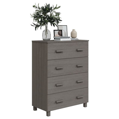 Credenza HAMAR Grigio Chiaro 79x40x103,5 cm in Legno di Pino - homemem39