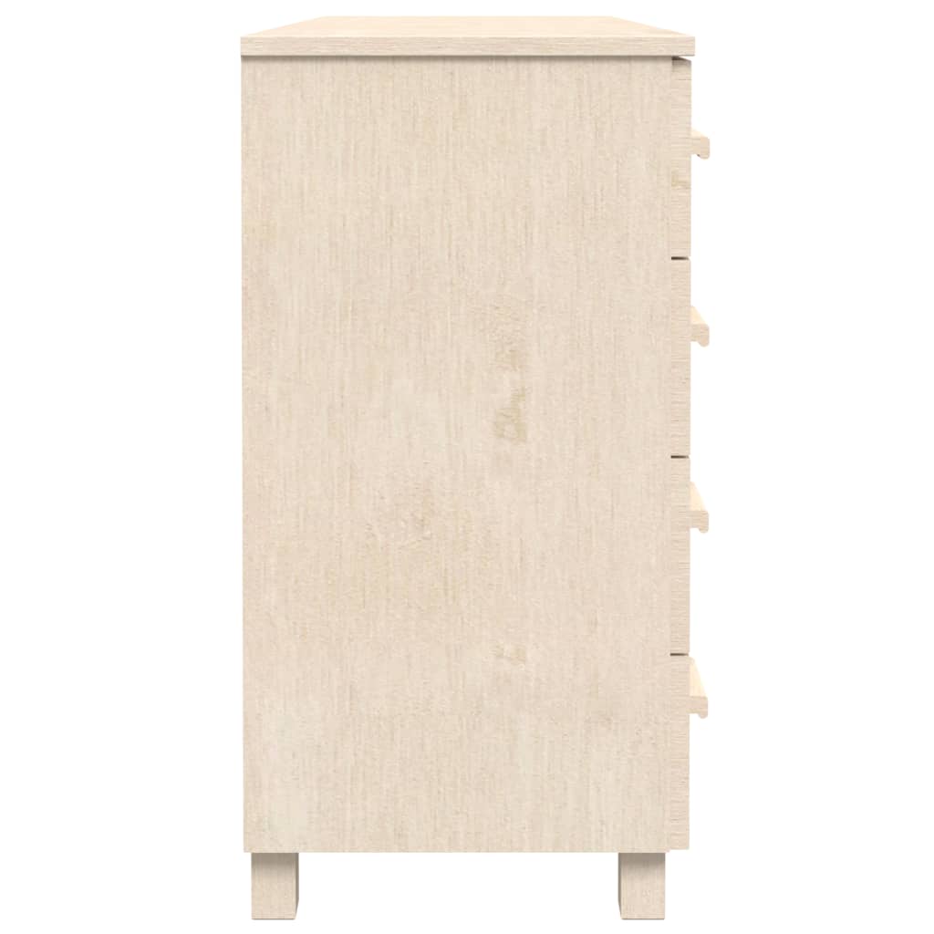 Credenza HAMAR Miele 113x40x80 cm in Legno Massello di Pino - homemem39