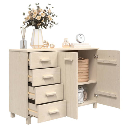 Credenza HAMAR Miele 113x40x80 cm in Legno Massello di Pino - homemem39