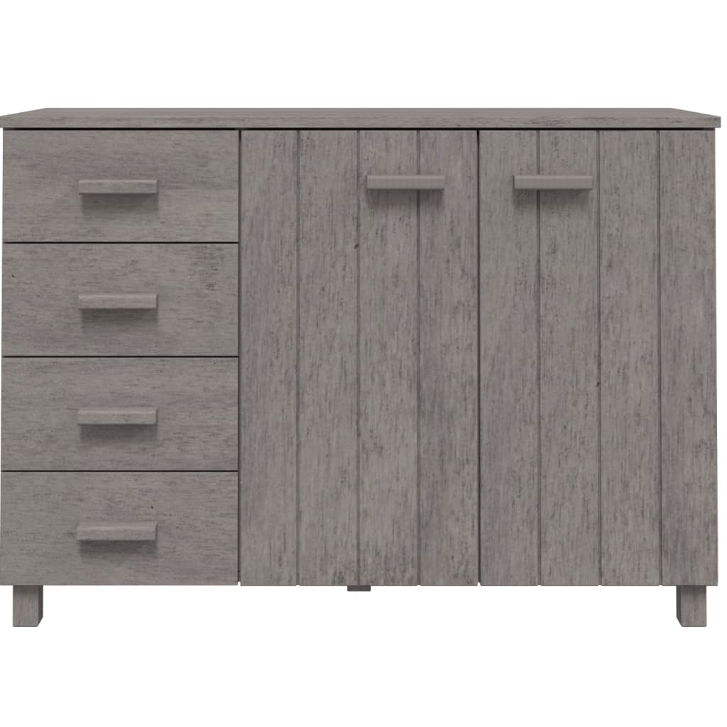 Credenza HAMAR Grigio Chiaro 113x40x80cm Legno Massello di Pino - homemem39