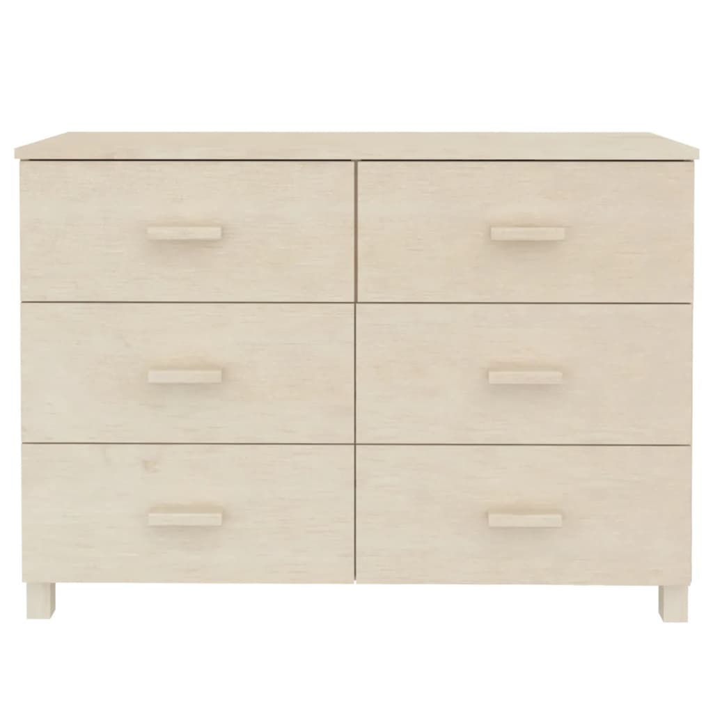 Credenza HAMAR Miele 113x40x80 cm in Legno Massello di Pino - homemem39