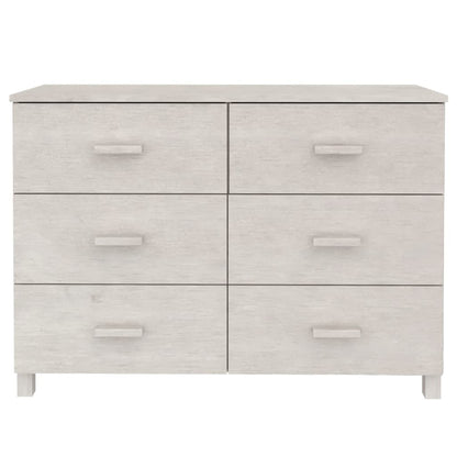 Credenza HAMAR Bianca 113x40x80 cm in Legno Massello di Pino - homemem39