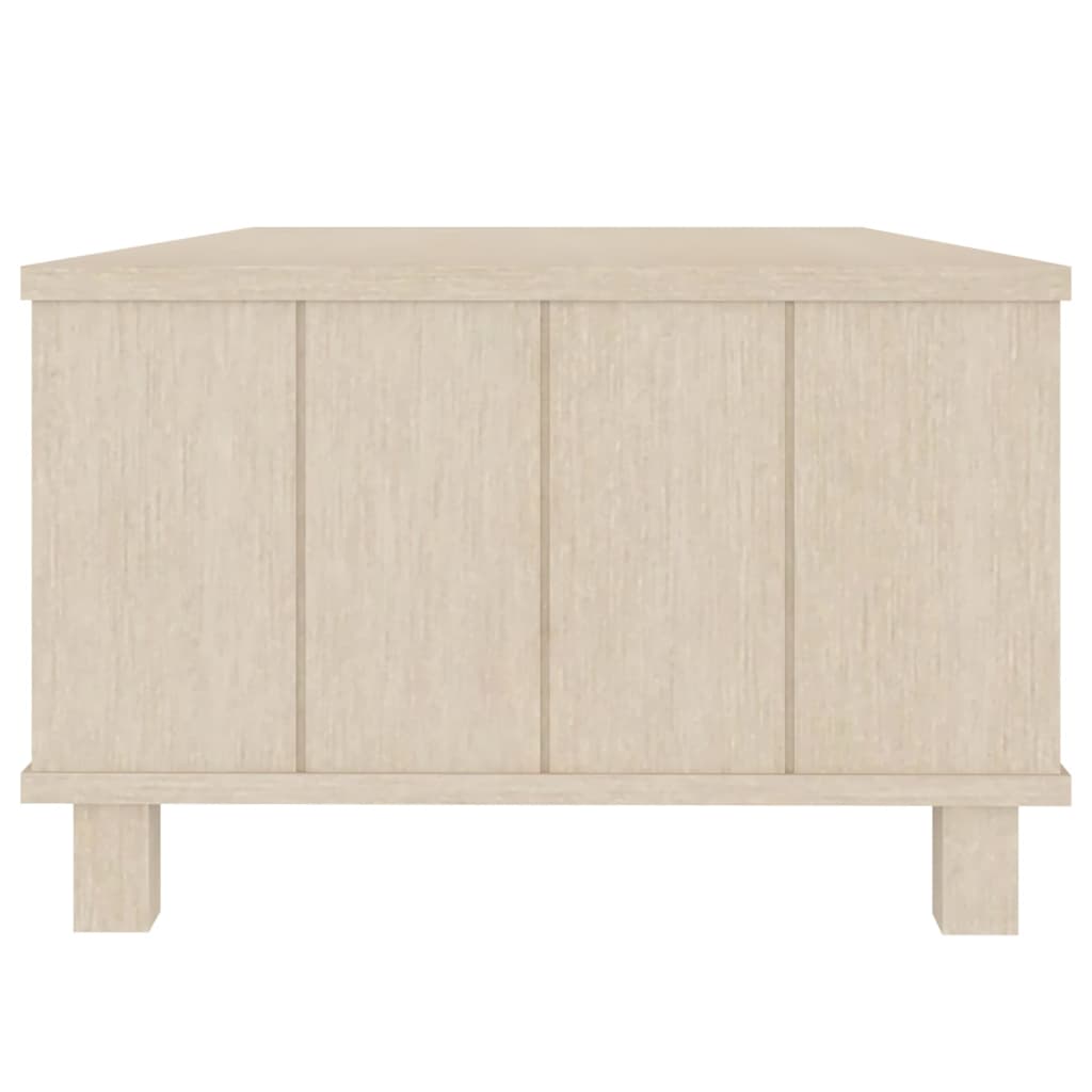 Tavolino HAMAR Miele 100x55x35 cm in Legno Massello di Pino - homemem39