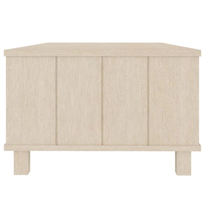 Tavolino HAMAR Miele 100x55x35 cm in Legno Massello di Pino - homemem39