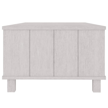 Tavolino da Salotto Bianco 100x55x35 cm Legno Massello di Pino - homemem39