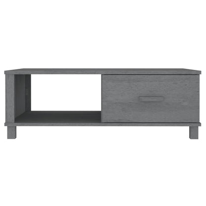 Tavolino HAMAR Grigio Scuro 100x55x35 cm Legno Massello di Pino - homemem39