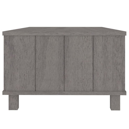 Tavolino Grigio Chiaro 100x55x35 cm in Legno Massello di Pino - homemem39