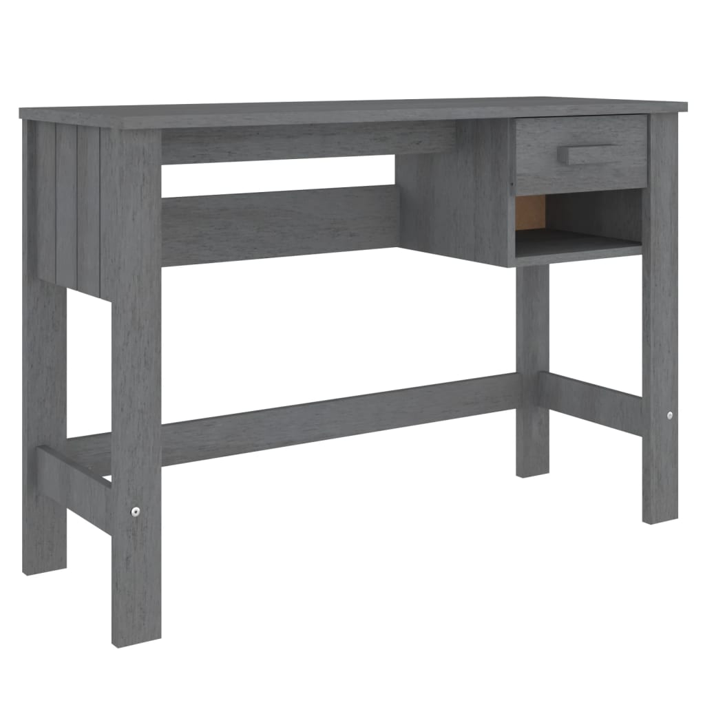 Scrivania HAMAR Grigio Scuro 110x40x75 cm in Legno di Pino - homemem39