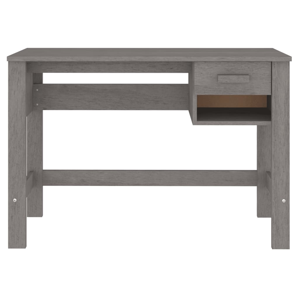 Scrivania HAMAR Grigio Chiaro 110x40x75 cm in Legno di Pino - homemem39