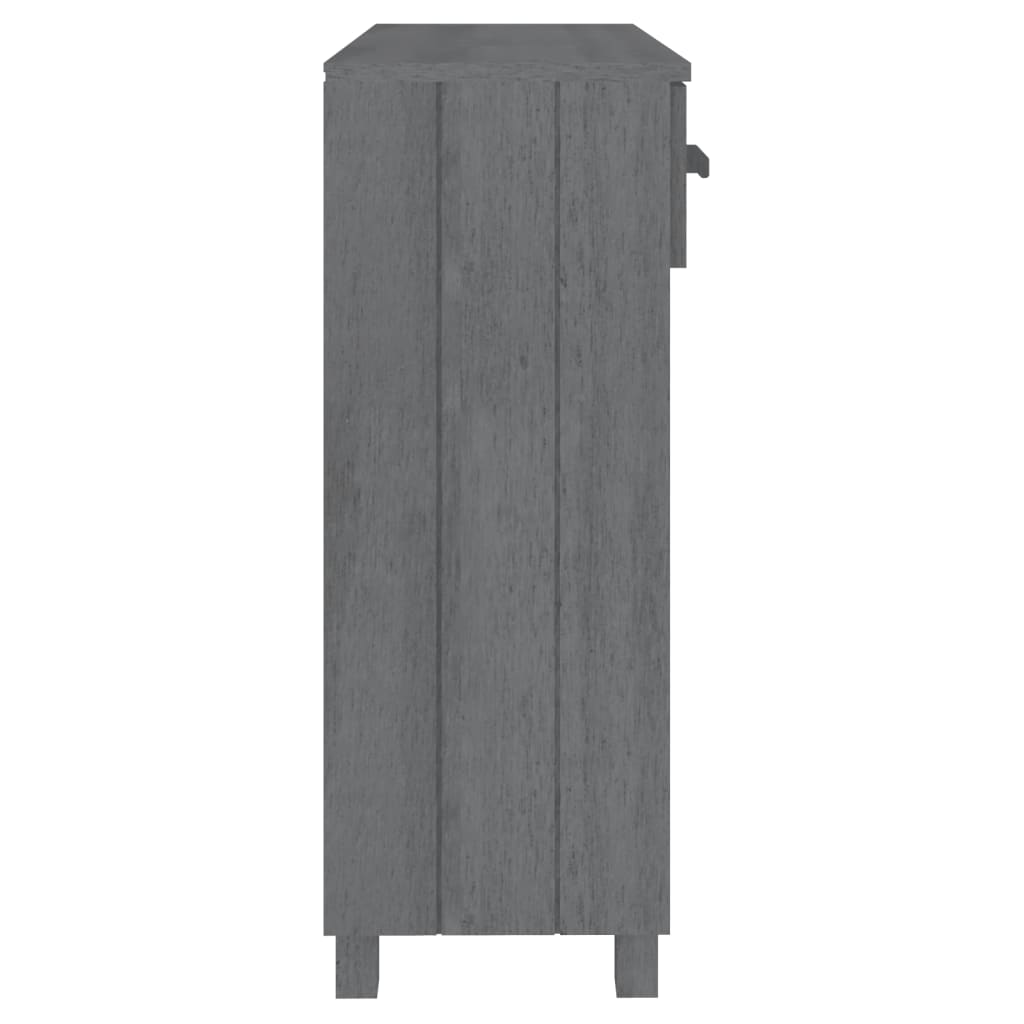 Consolle HAMAR Grigio Scuro 90x35x90 cm Legno Massello di Pino - homemem39