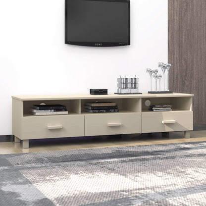 Mobile TV HAMAR Miele 158x40x40 cm in Legno Massello di Pino - homemem39