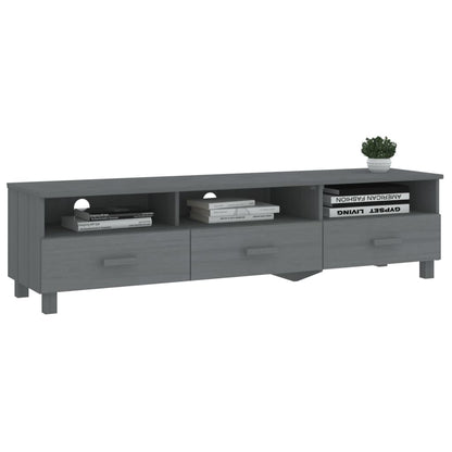 Mobile TV HAMAR Grigio Scuro 158x40x40 cm in Legno di Pino - homemem39