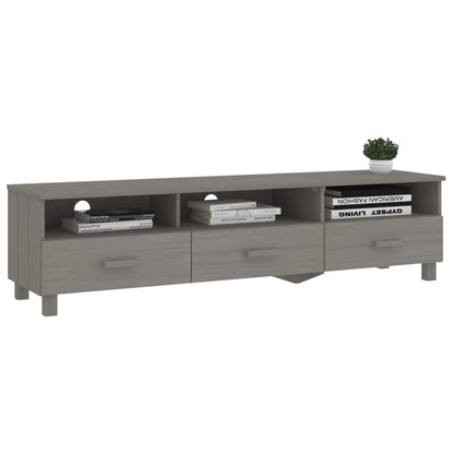 Mobile TV HAMAR Grigio Chiaro 158x40x40 cm in Legno di Pino - homemem39