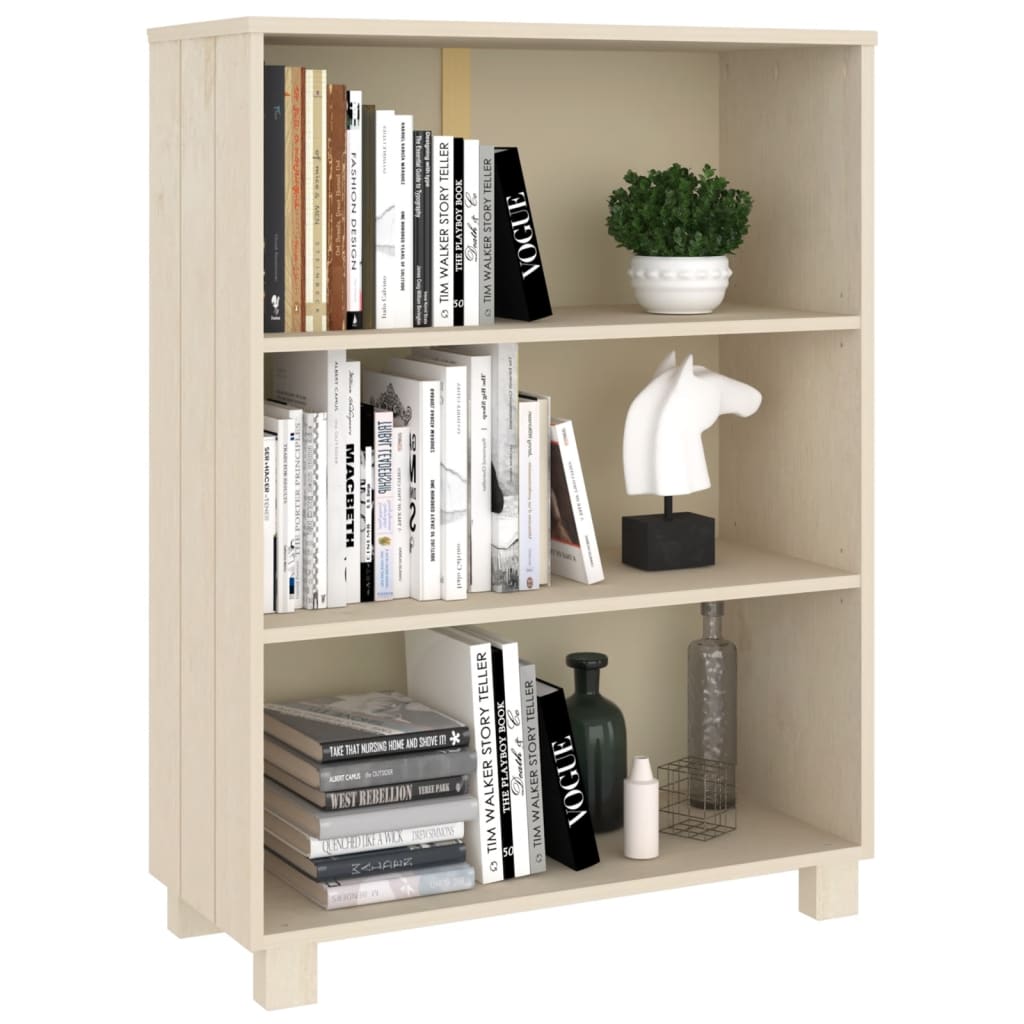 Libreria HAMAR Miele 85x35x112 cm in Legno Massello di Pino - homemem39