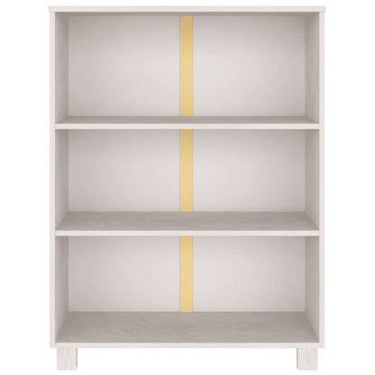 Libreria HAMAR Bianca 85x35x112 cm in Legno Massello di Pino - homemem39