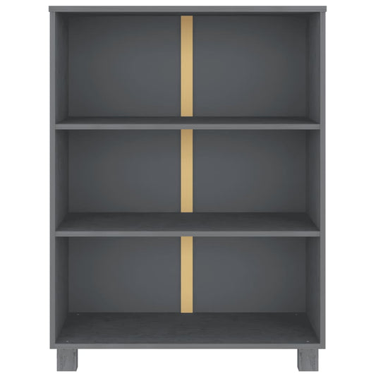 Libreria HAMAR Grigio Scuro 85x35x112 cm Legno Massello di Pino - homemem39