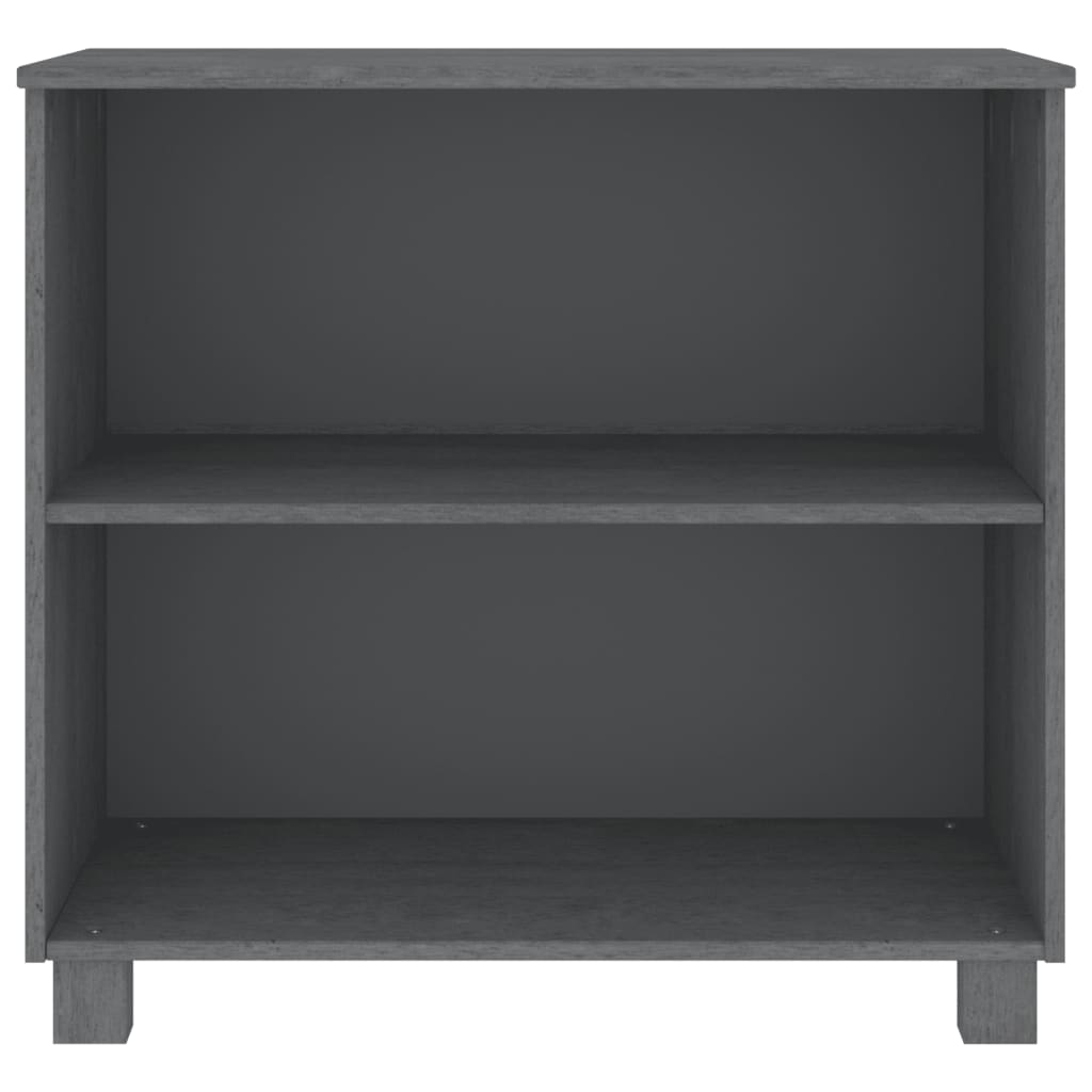 Credenza HAMAR Grigio Scuro 85x35x80 cm Legno Massello di Pino - homemem39