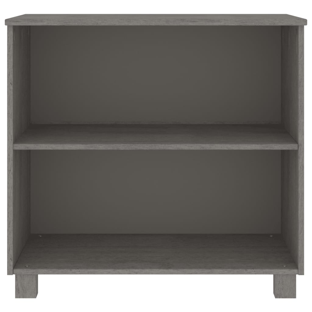 Credenza HAMAR Grigio Chiaro 85x35x80 cm Legno Massello di Pino - homemem39