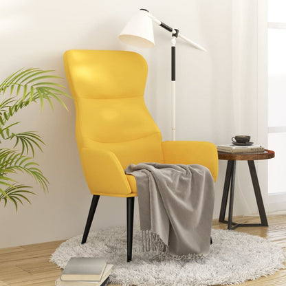 Sedia Relax Giallo Senape in Tessuto - homemem39