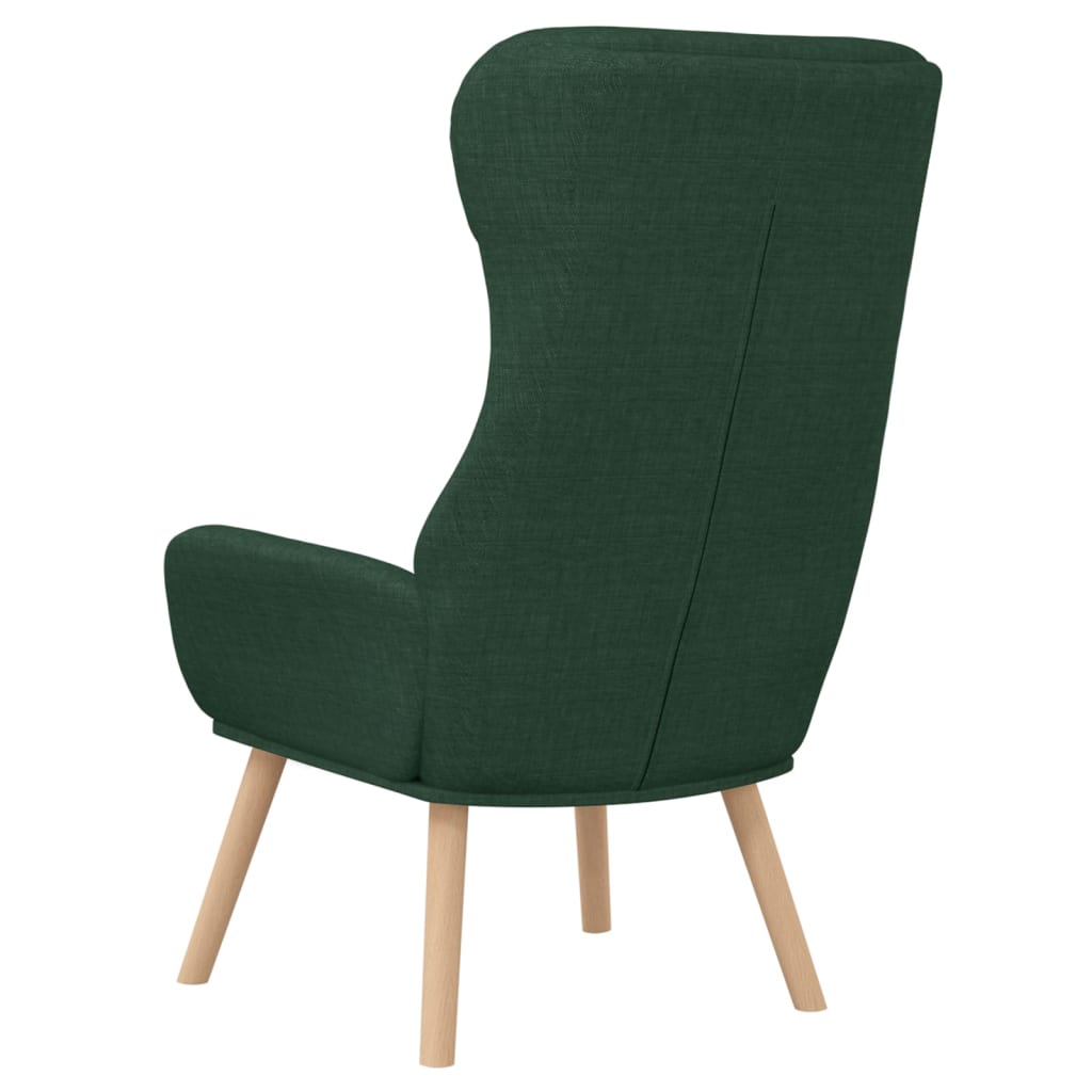 Sedia Rilassante Verde Scuro in Tessuto - homemem39