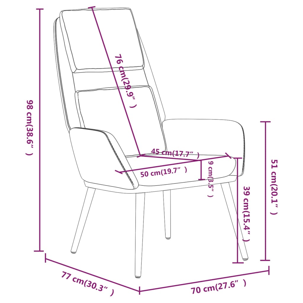 Sedia Relax Grigio Scuro in Tessuto - homemem39