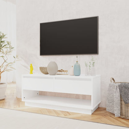 Mobile TV Bianco 102x41x44 cm in Legno Multistrato