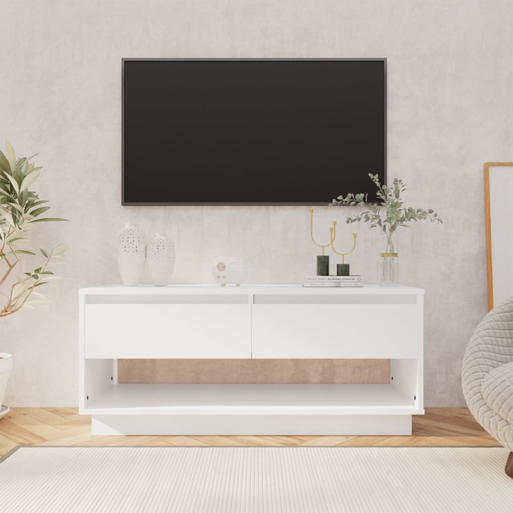 Mobile TV Bianco 102x41x44 cm in Legno Multistrato