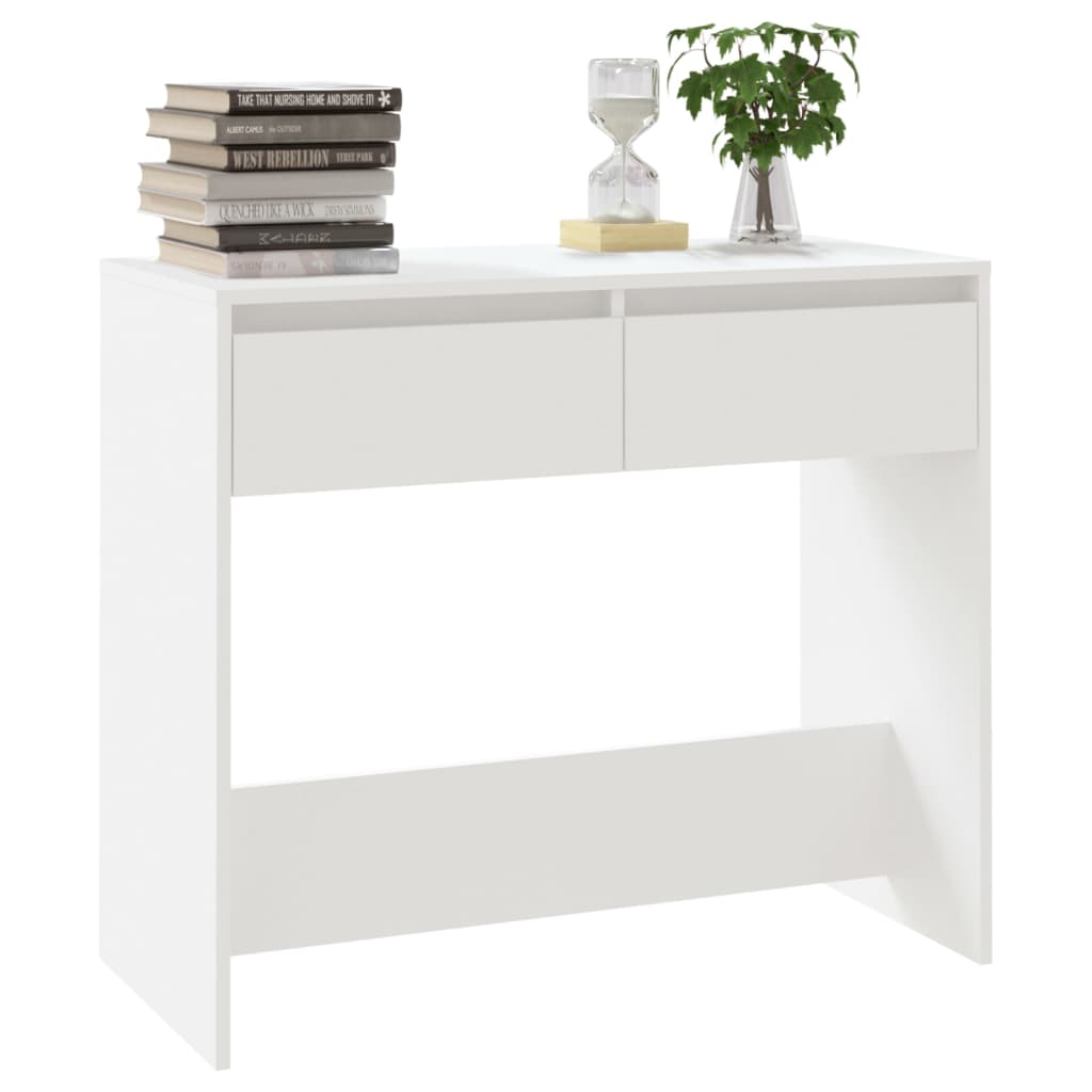 Tavolo Consolle Bianco 89x41x76,5 cm in Acciaio - homemem39