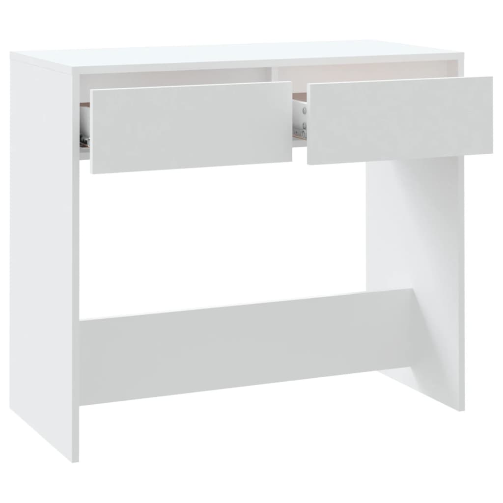 Tavolo Consolle Bianco 89x41x76,5 cm in Acciaio - homemem39