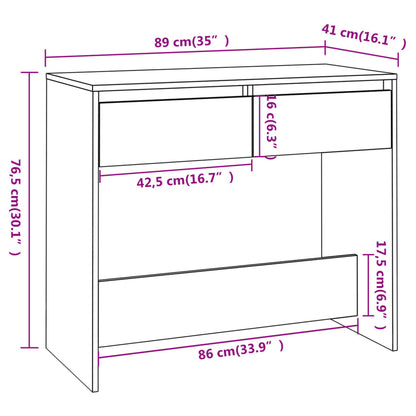 Tavolo Consolle Bianco 89x41x76,5 cm in Acciaio - homemem39