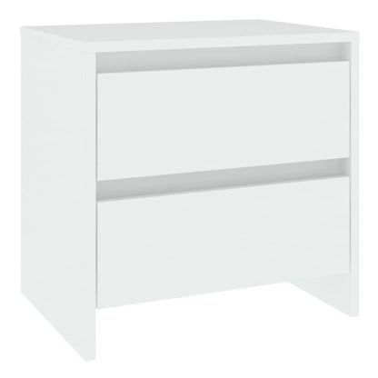 Comodino Bianco 45x34,5x44,5 cm in Legno Ingegnerizzato