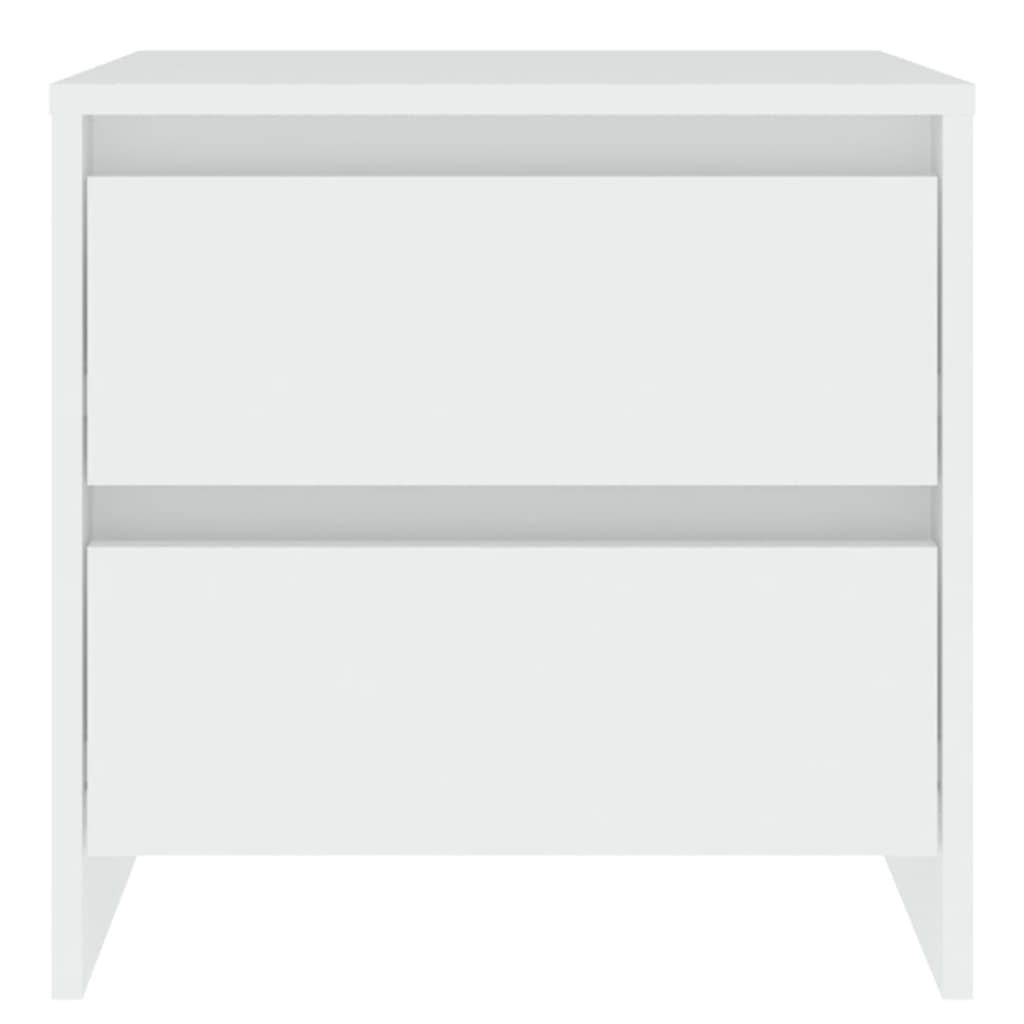 Comodino Bianco 45x34,5x44,5 cm in Legno Ingegnerizzato