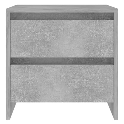 Comodino Grigio Cemento 45x34,5x44,5 cm in Truciolato