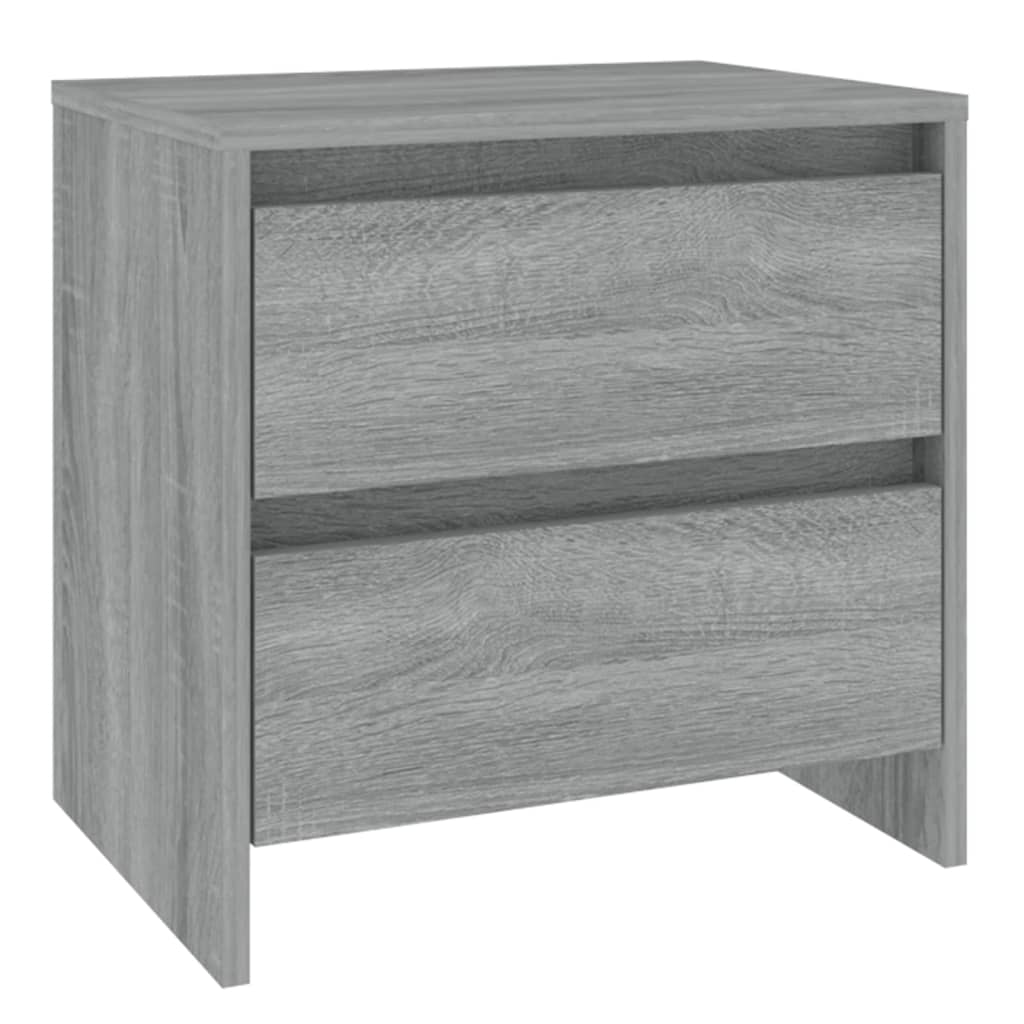 Comodini 2 pz Grigio Sonoma 45x34,5x44,5 cm in Truciolato