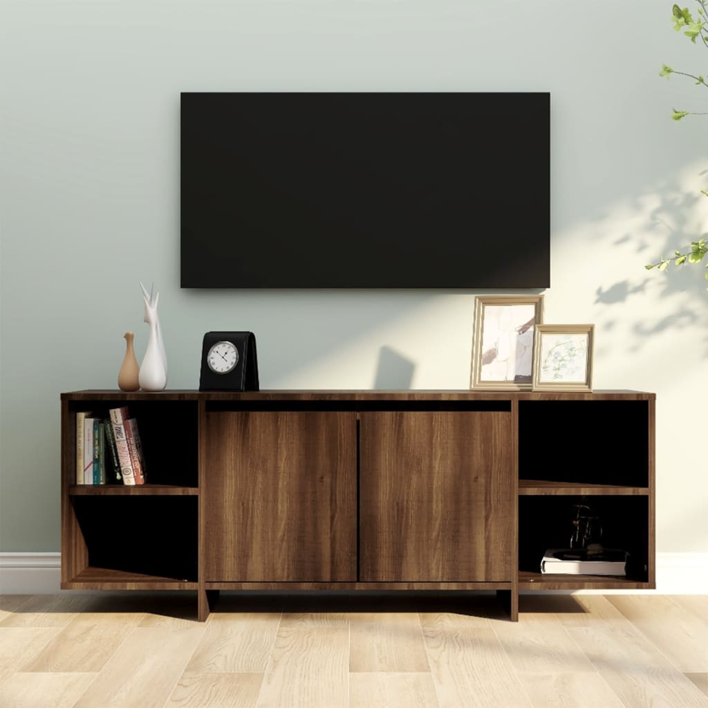 Mobile Porta TV Rovere Marrone 130x35x50 cm in Truciolato