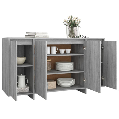 Credenza Grigio Sonoma 135x41x75 cm in Truciolato