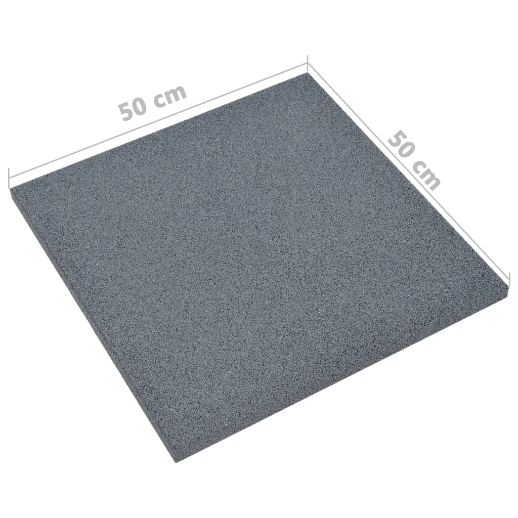 Piastrelle Anticaduta 12 pz in Gomma 50x50x3 cm Grigie - homemem39