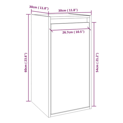 Pensile Marrone ambra 30x30x60 cm in Legno Massello di Pino - homemem39