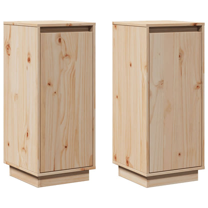 Credenze 2 pz 31,5x34x75 cm in Legno Massello di Pino - homemem39