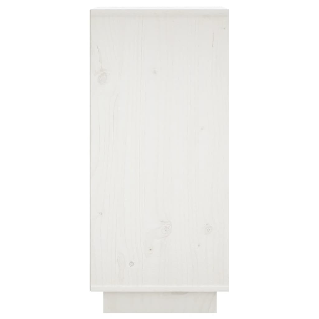 Credenze 2 pz Bianche 31,5x34x75 cm in Legno Massello di Pino - homemem39