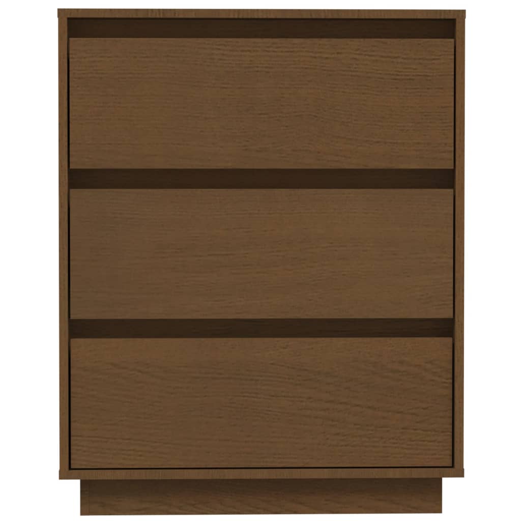 Credenza Marrone Ambra 60x34x75 cm in Legno Massello di Pino